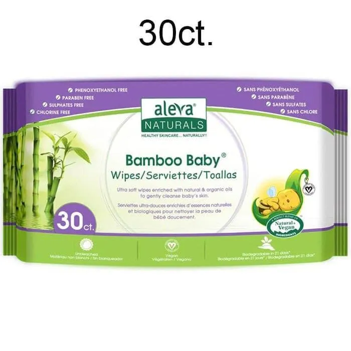 Aleva Bamboo Baby Wipes - 30ct