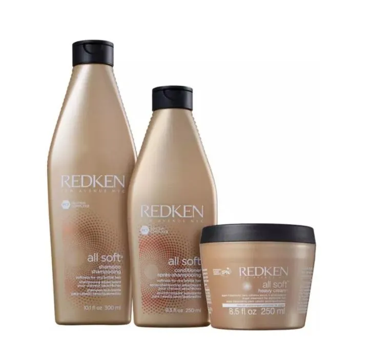 All Soft Keratin Argan Protein Opaque Brittle Hair Treatment Kit 3 Itens - Redken