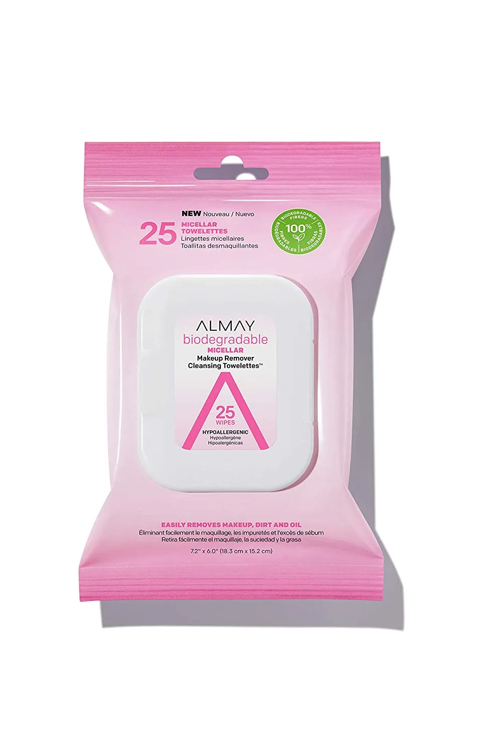 ALMAY - Biodegradable Micellar Makeup Remover Cleansing Towelettes - 25 Count