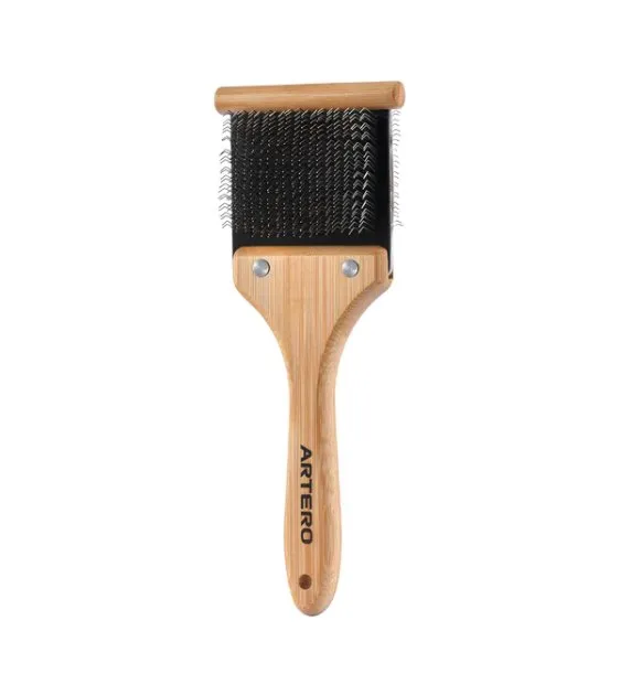 Artero Nature Collection Bamboo Double Flexible Slicker Brush (M) For Dogs & Cats