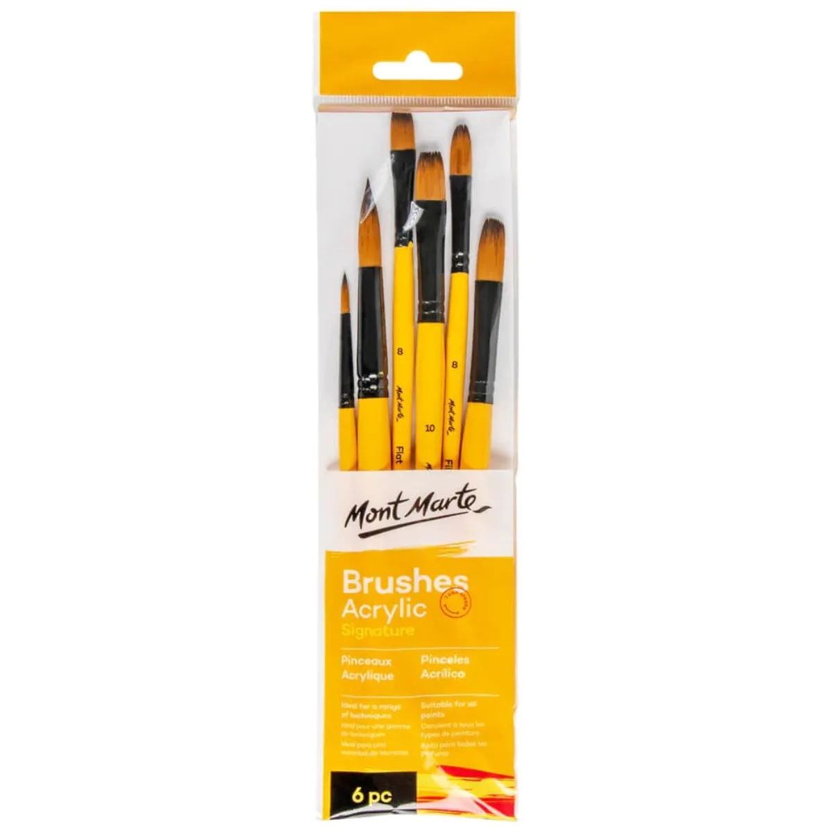 Artist Brush 6pc Flat Brush