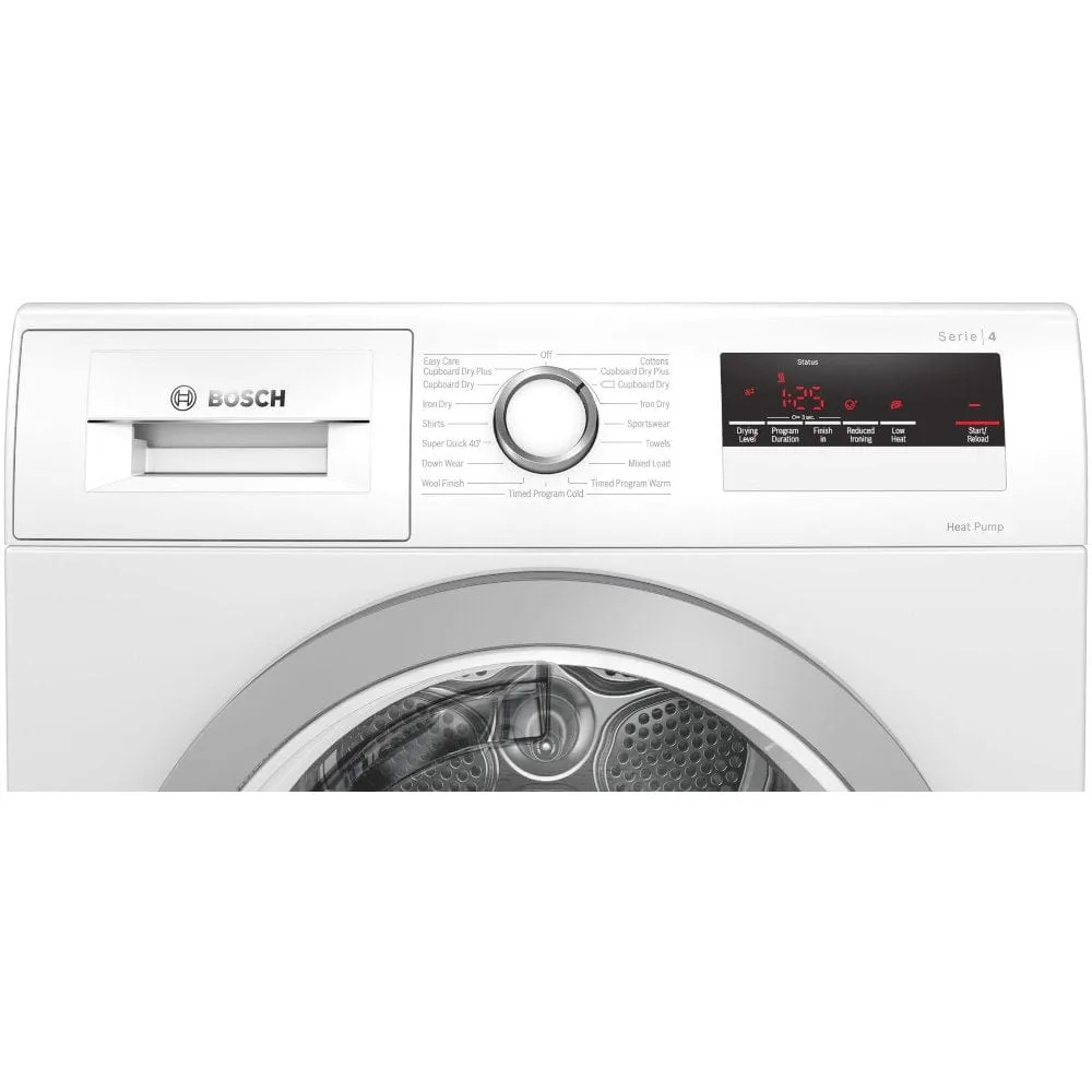 Bosch Serie 4 WTH85222GB 8Kg Heat Pump Tumble Dryer - White