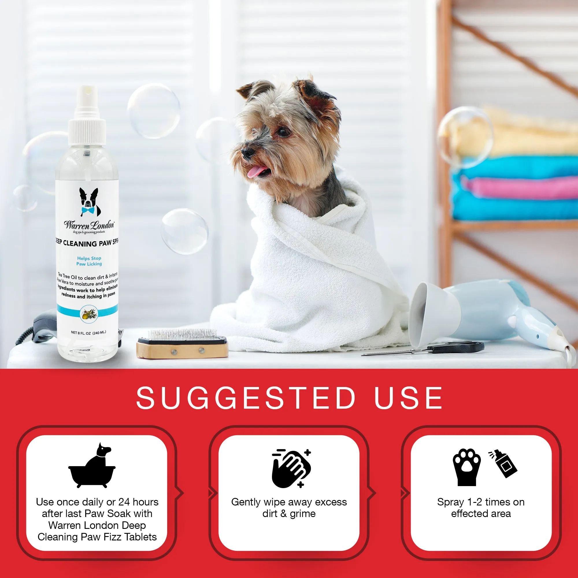 Deep Cleaning Paw Spray for Dogs