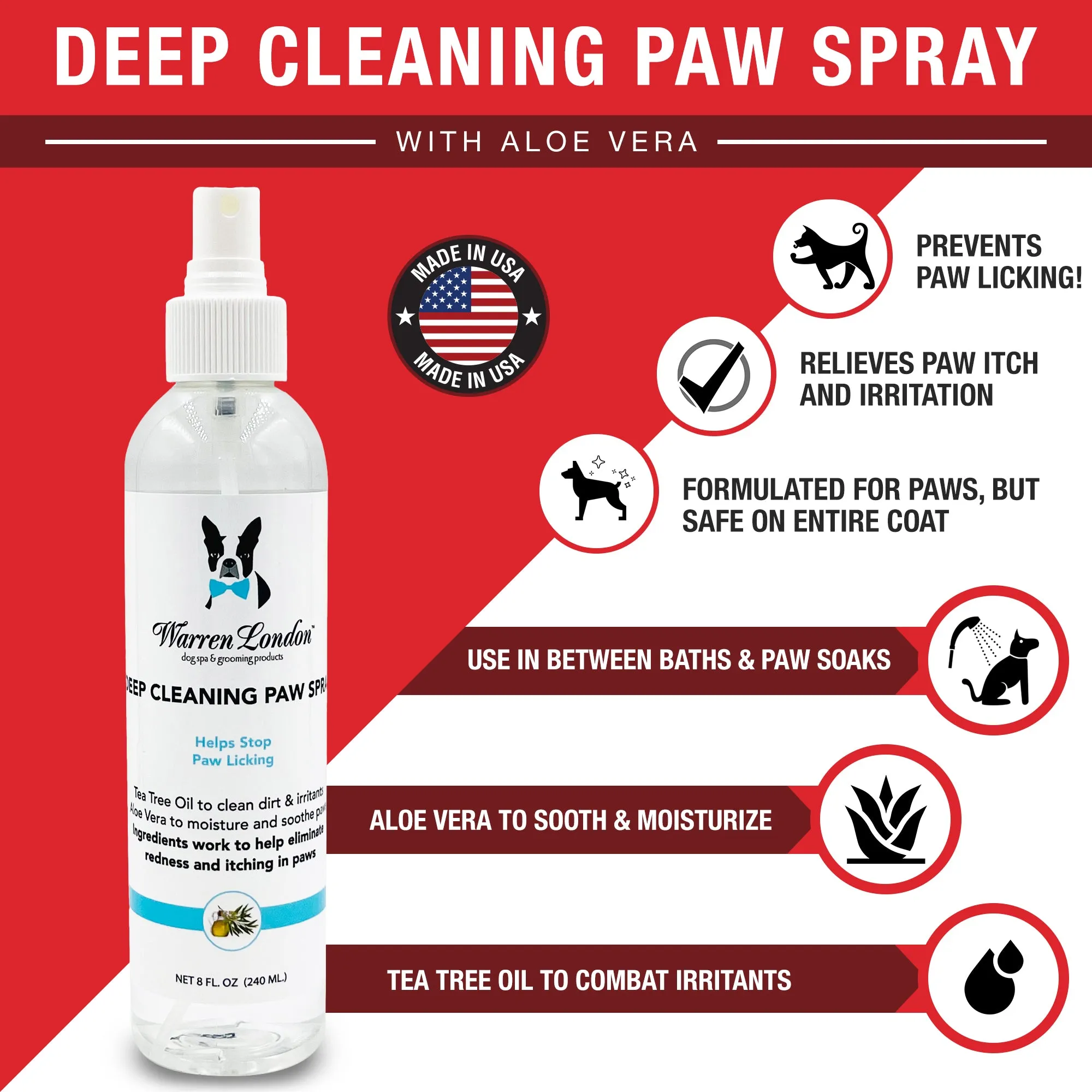 Deep Cleaning Paw Spray for Dogs