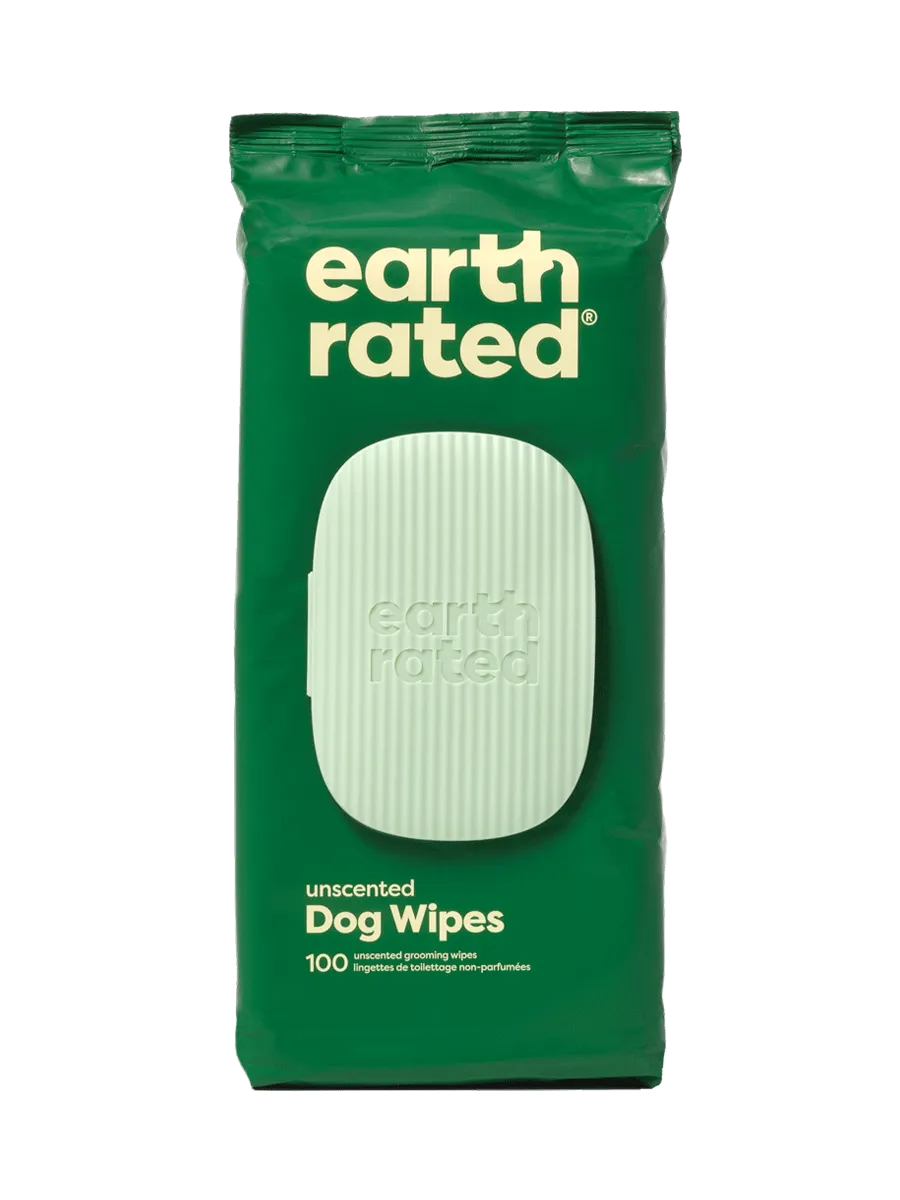 Earth Rated Plant-Based Dog Grooming Wipes