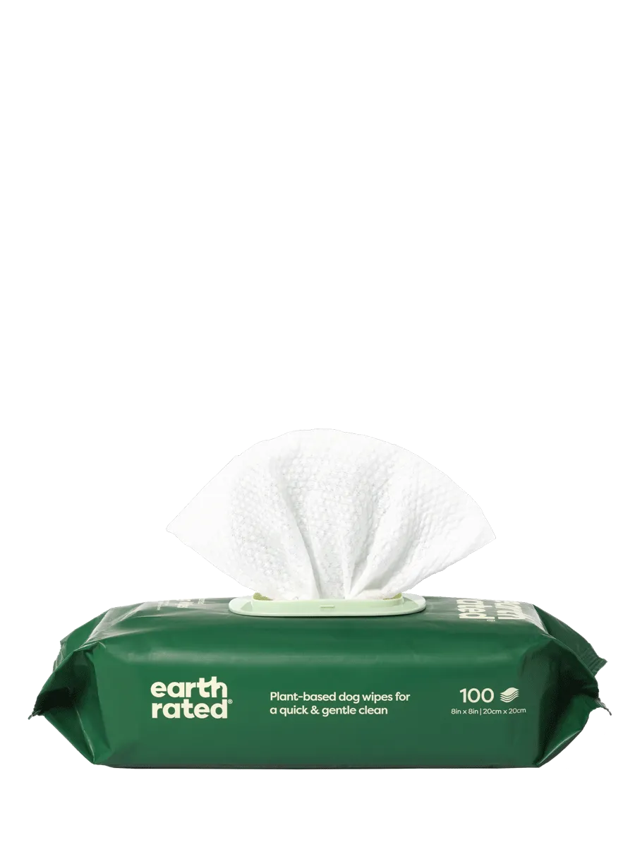 Earth Rated Plant-Based Dog Grooming Wipes