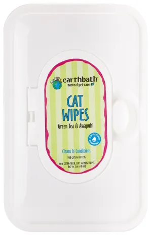 Earthbath Grooming Wipes - For Cat With Awapuhi Hypoallergenic Green Tea Scent 100pcs