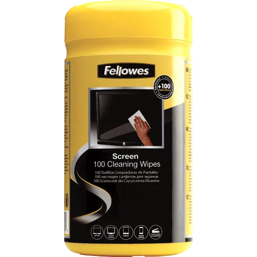 Fellowes 100 Screen Cleaning Wipes