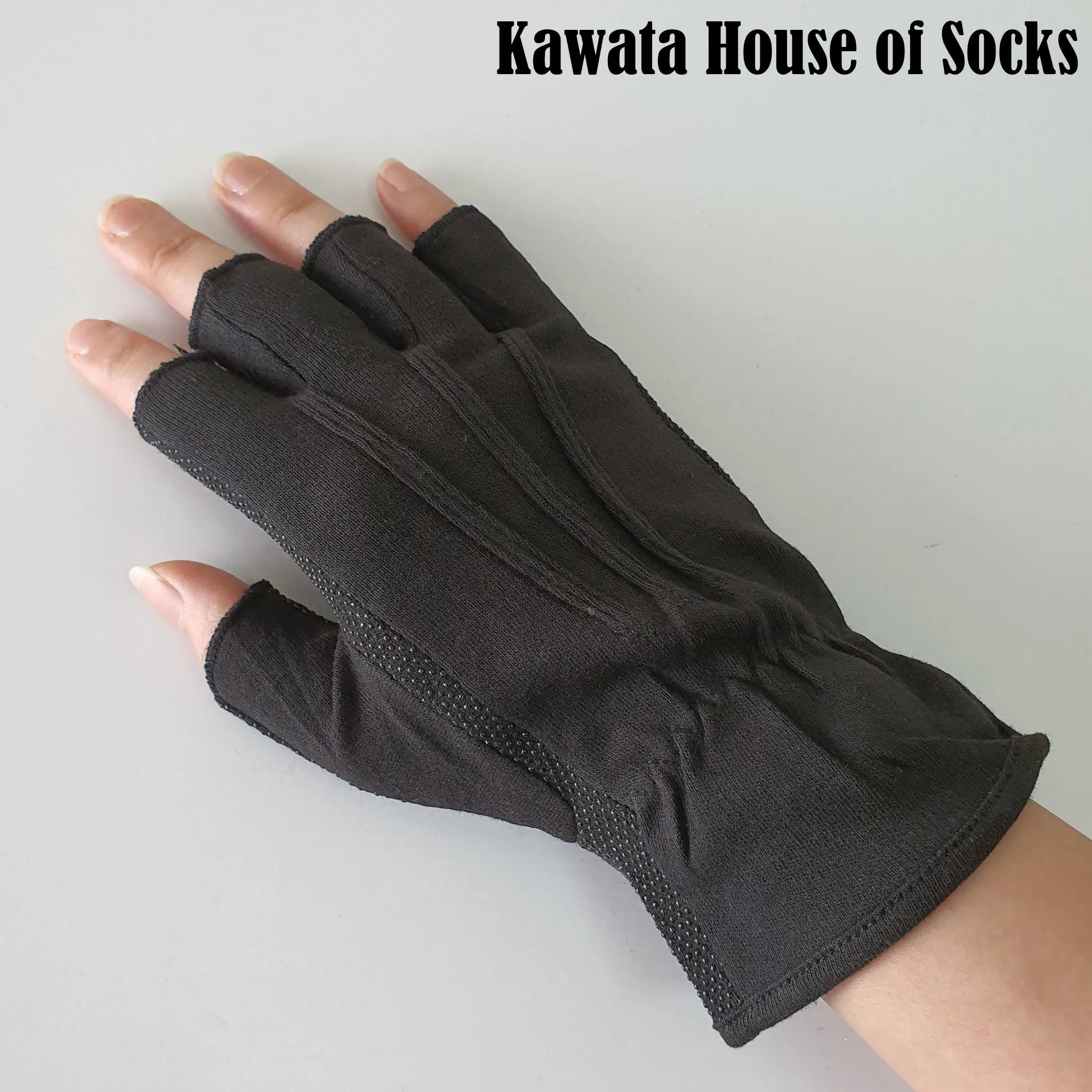 Fingerless Cotton Glove with Anti Slip