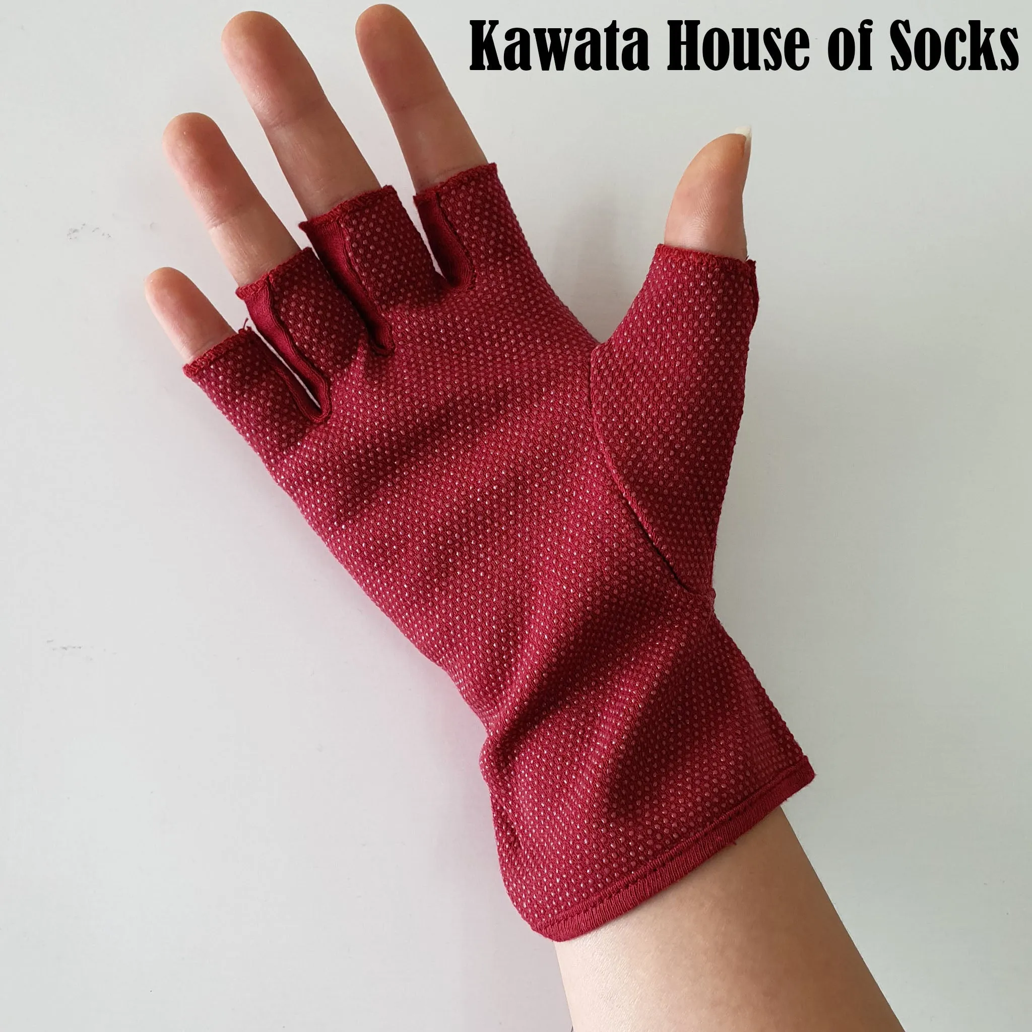 Fingerless Cotton Glove with Anti Slip