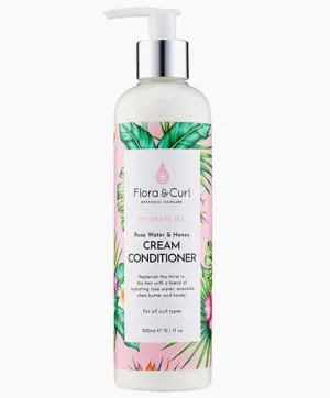 Flora And Curl Hydrate Me Rose Water And Honey Cream Conditioner