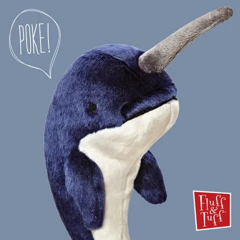 Fluff & Tuff Bleu Narwhal Plush Dog Toy - Wholesale