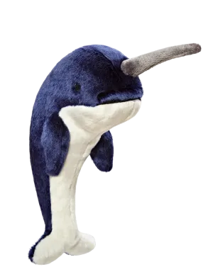 Fluff & Tuff Bleu Narwhal Plush Dog Toy - Wholesale