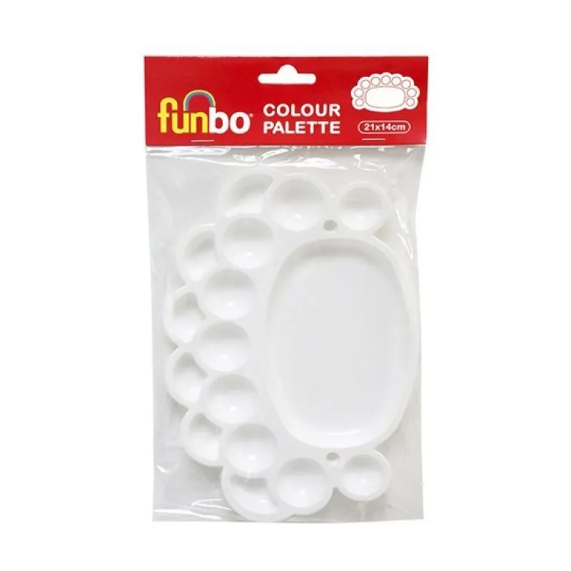 Funbo Plastic Oval Pallete 23x17cm