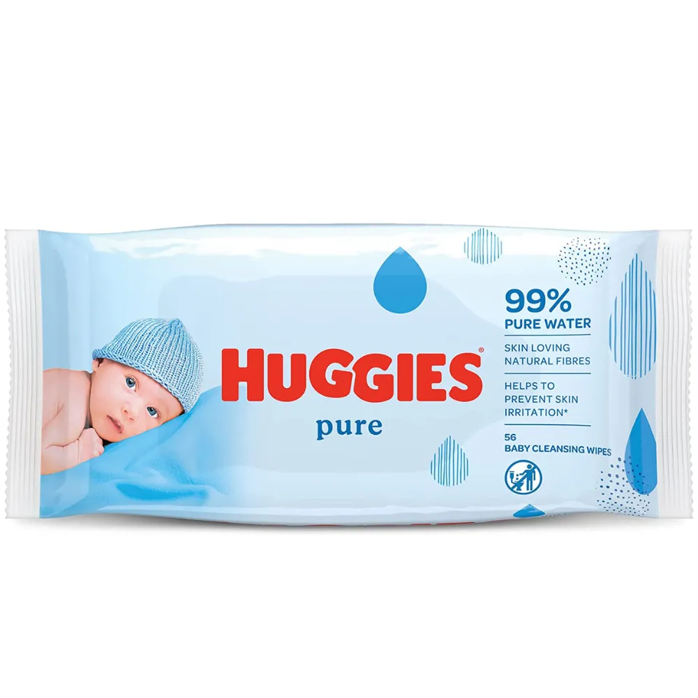 Huggies Pure Baby Wipes 56pcs