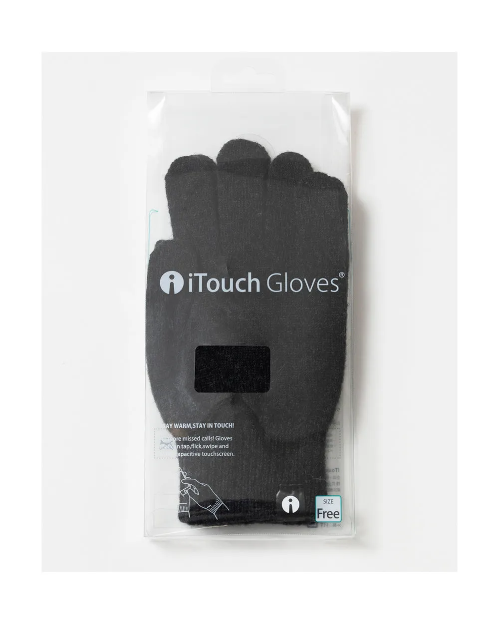 〈iTouch Gloves®〉Solid Black Anti-Slip