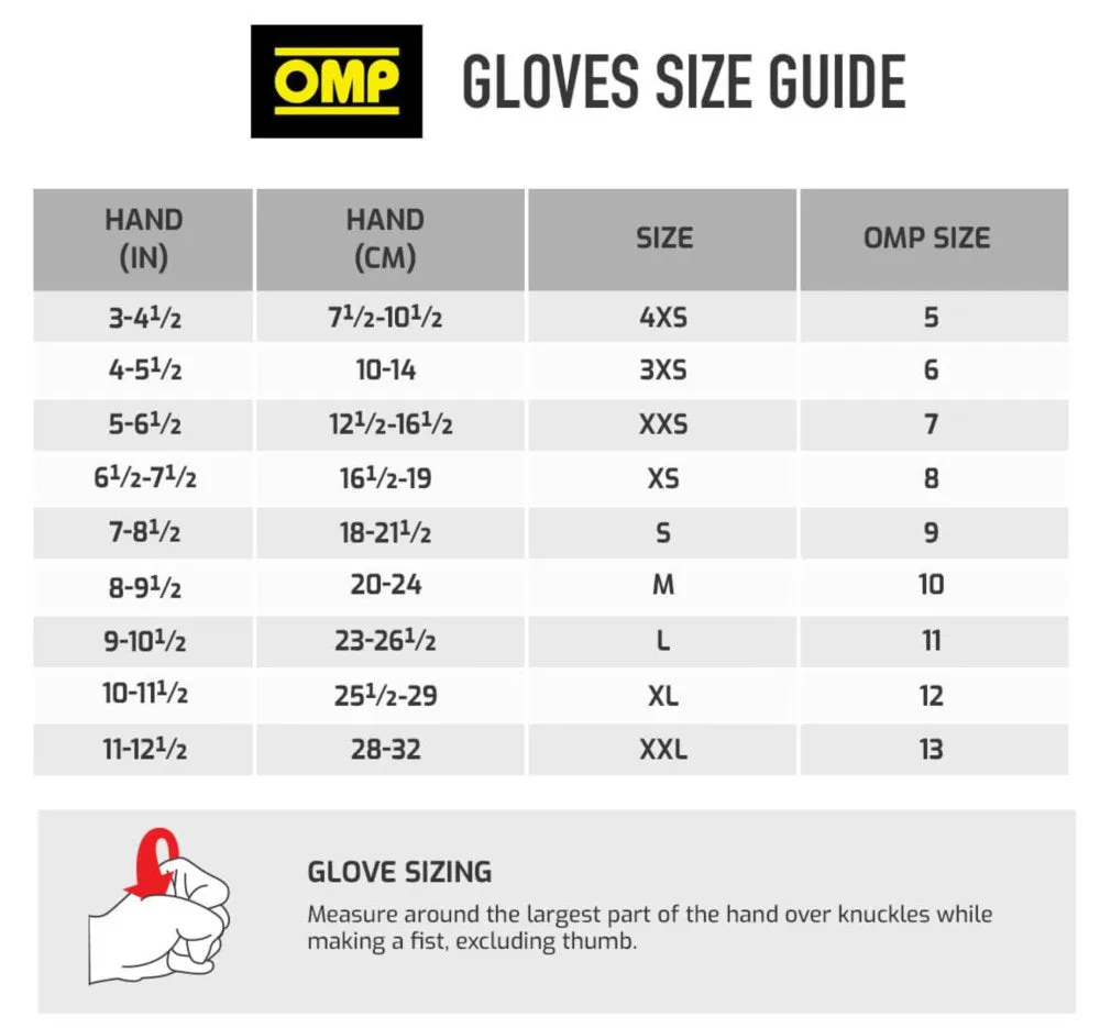 OMP Pro Mech Nomex Pit Gloves