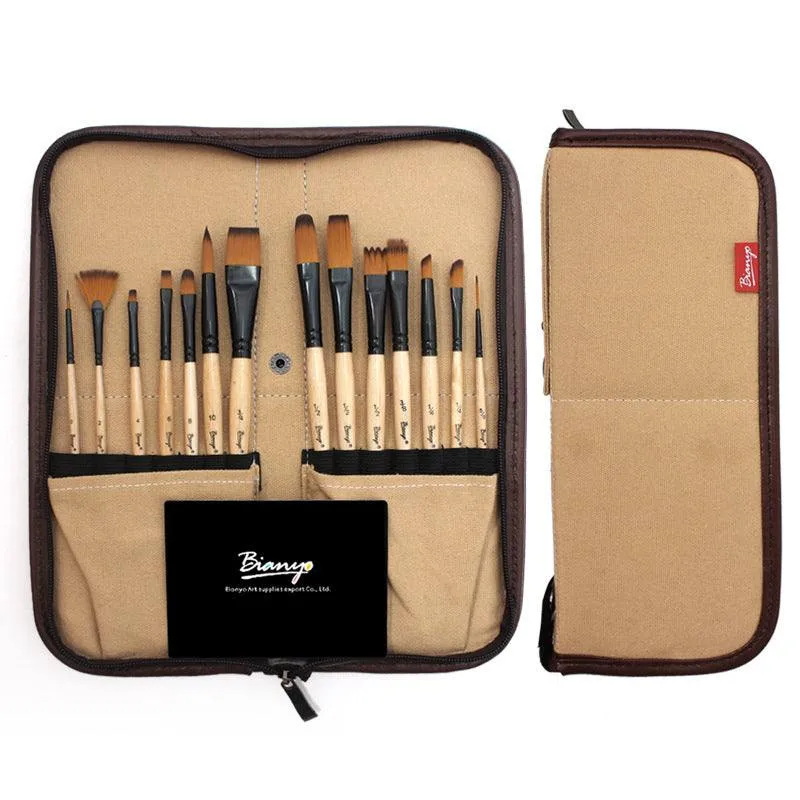 Paintbrush Set and Canvas Bag - Bianyo