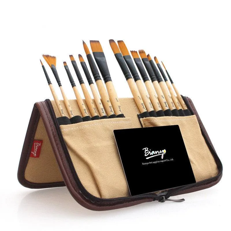 Paintbrush Set and Canvas Bag - Bianyo