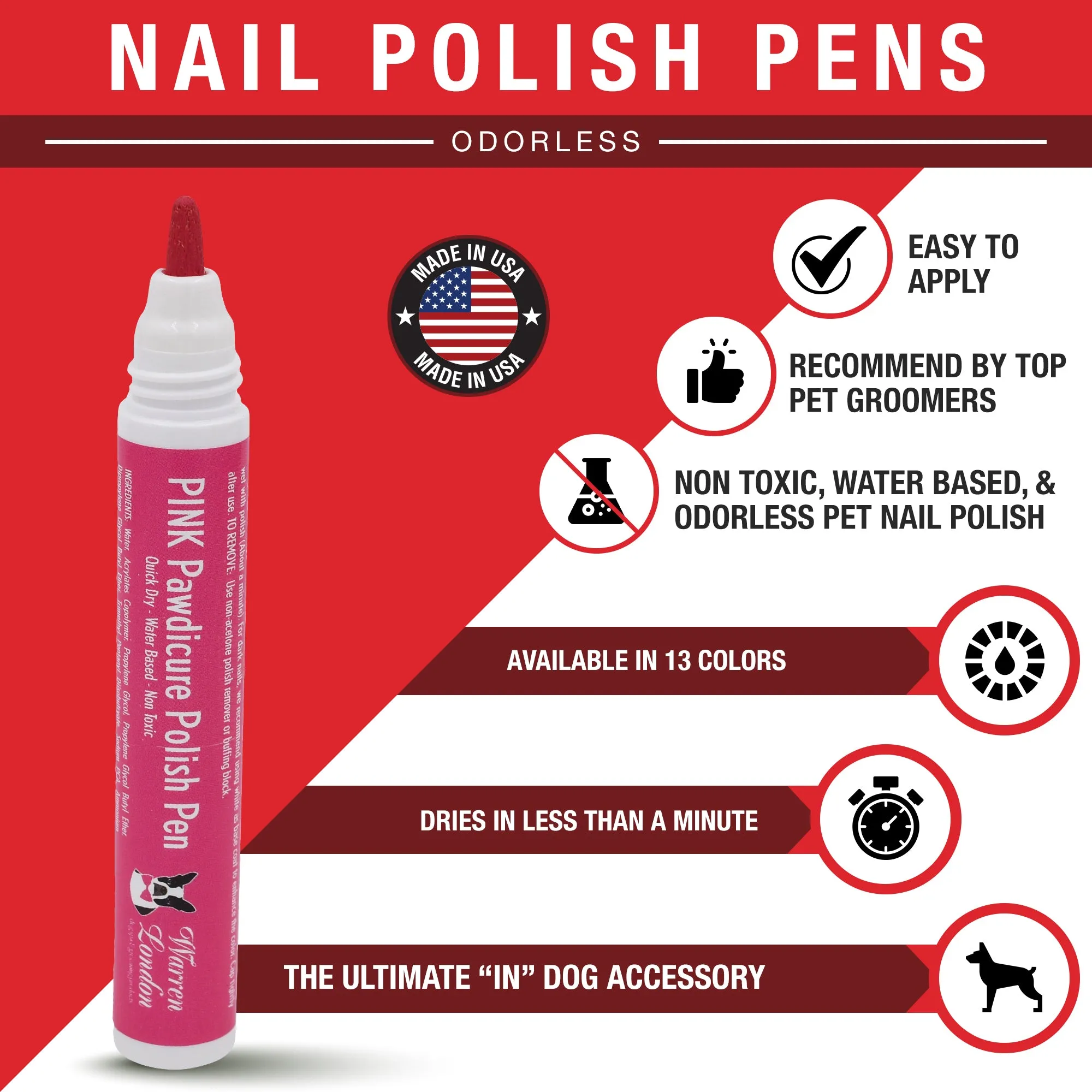 Pawdicure Polish Pens - Choose From 13 Colors! - Dog Nail Polish