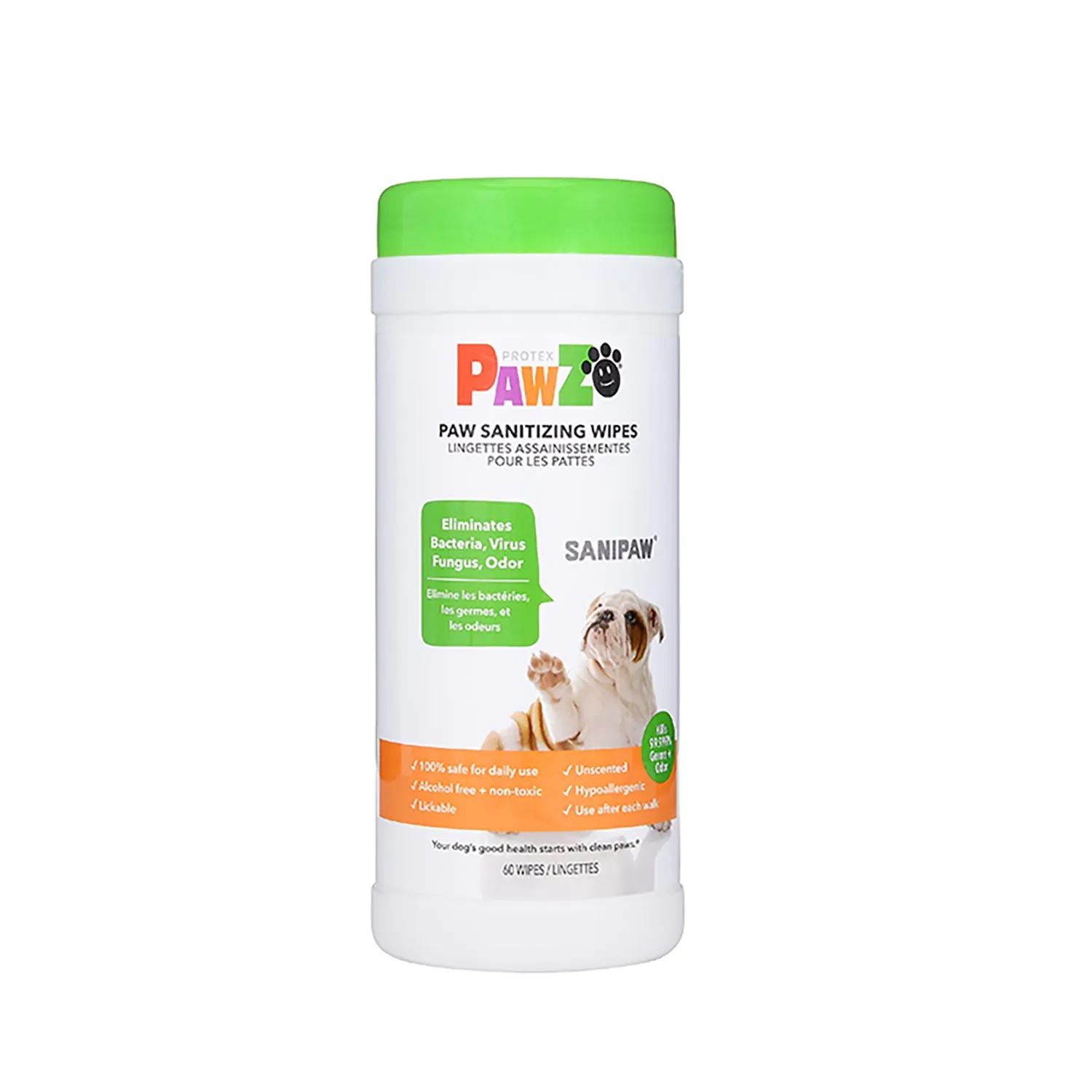 Pawz Dog Sanitizing Wipes 60ct