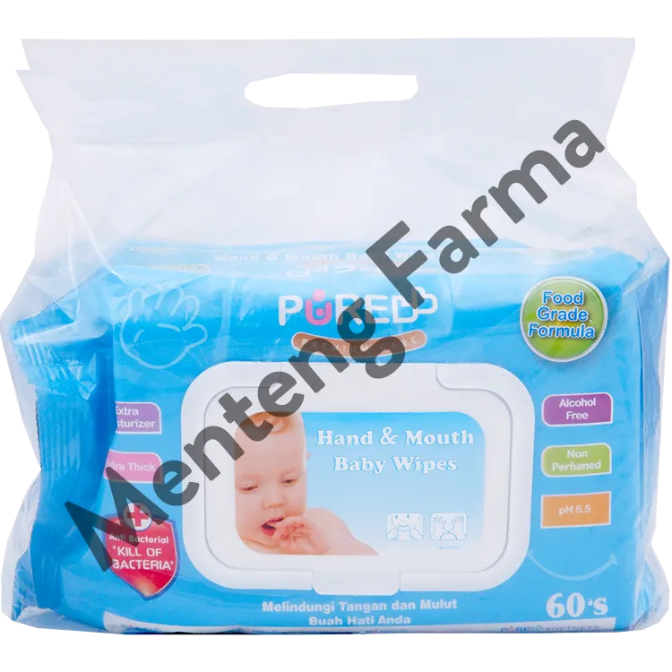 Pure Baby Combo Hand and Mouth Baby Wipes Aloe Vera - Tisu Basah Bayi