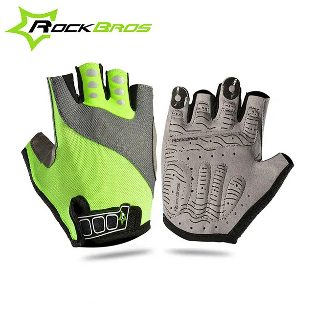 ROCKBROS Cycling Anti-slip Anti-sweat Men Women Half Finger Gloves Breathable Anti-shock Sports Gloves MTB Bike Bicycle Glove