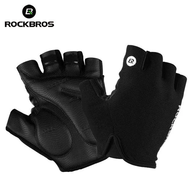 ROCKBROS Shockproof Breathable Half Finger Bicycle Gloves