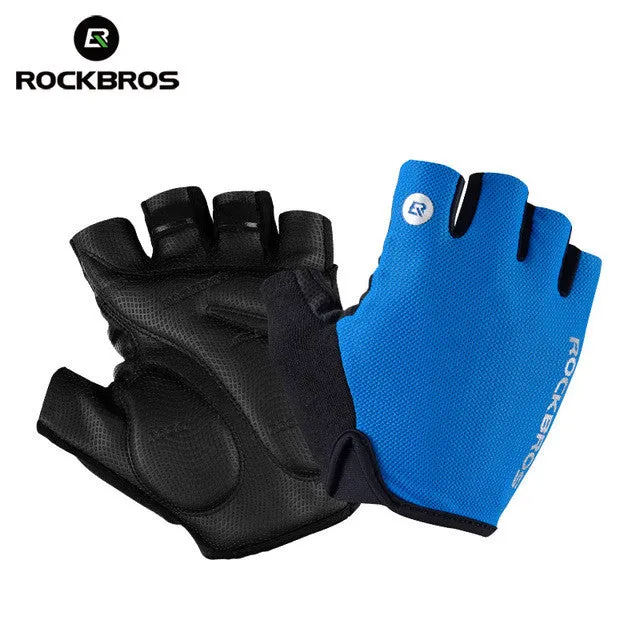 ROCKBROS Shockproof Breathable Half Finger Bicycle Gloves