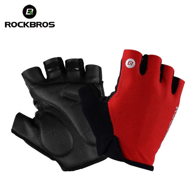 ROCKBROS Shockproof Breathable Half Finger Bicycle Gloves