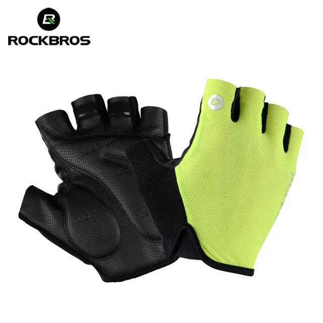 ROCKBROS Shockproof Breathable Half Finger Bicycle Gloves