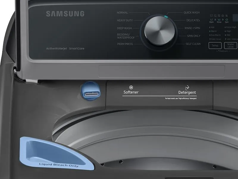 Samsung WA44A3405AP 4.4 cu. ft. Top Load Washer with ActiveWave™ Agitator and Active WaterJet in Platinum