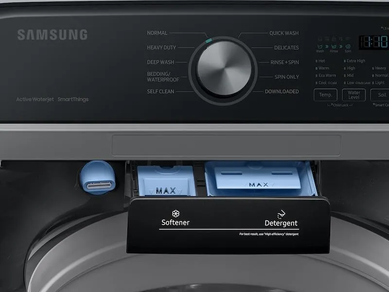 Samsung WA47CG3500AVA4 4.7 cu. ft. Large Capacity Smart Top Load Washer with Active WaterJet in Brushed Black