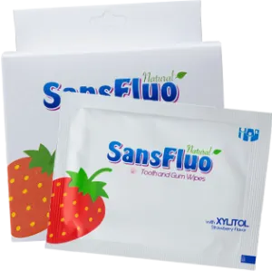 Sansfluo Natural Tooth & Gum Wipes (24 sachets)