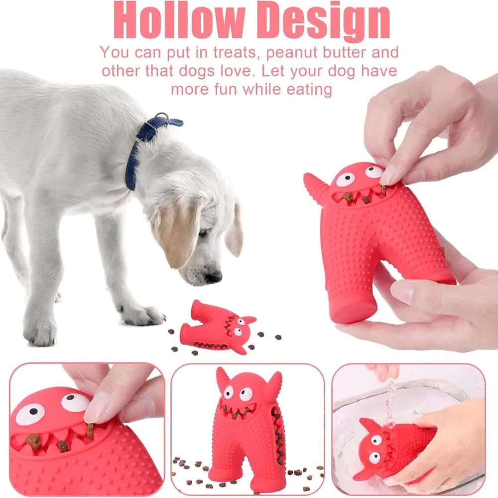 Squeaky Durable Natural Rubber Teeth Cleaning Dog Chew Toy For Aggressive Chewers