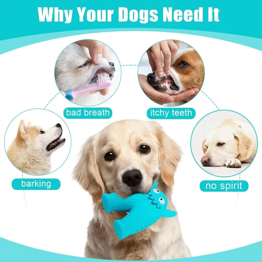 Squeaky Durable Natural Rubber Teeth Cleaning Dog Chew Toy For Aggressive Chewers