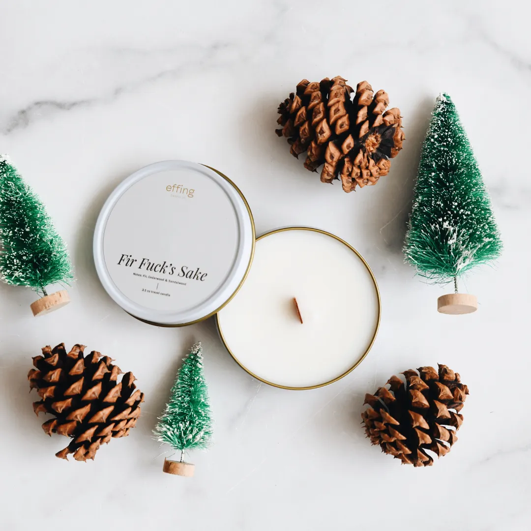 Travel Candle - Fir F*ck's Sake | Notes: Fir, Cedarwood & Sandalwood