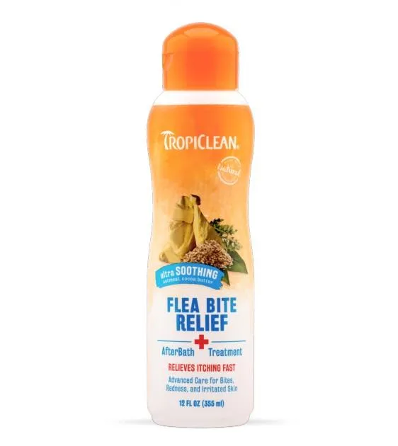 TropiClean Natural Flea & Tick Bite Relief After Bath Treatment Rinse for Dogs