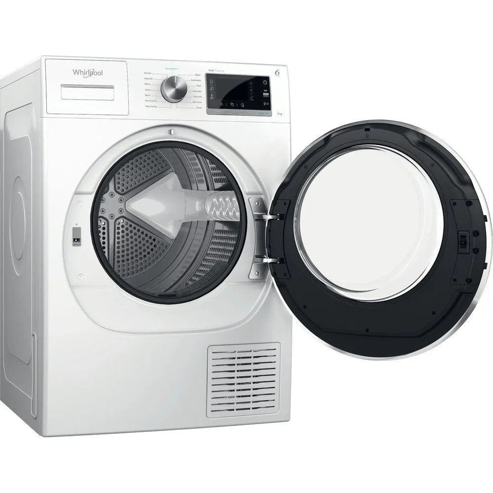 Whirlpool W6D94WRUK 9Kg Freestanding Heat Pump Tumble Dryer, 59.7cm Wide - White