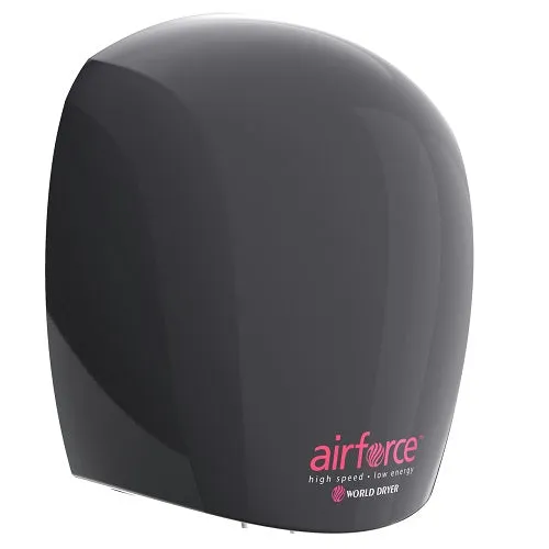 WORLD DRYER® J48-162 Airforce™ Hand Dryer - Black Epoxy on Aluminum (50 Hz ONLY - NOT for use in North America)