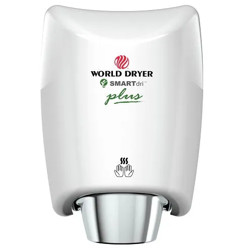 WORLD DRYER® K48-974P SMARTdri® Plus Hand Dryer - White Epoxy on Aluminum (50 Hz ONLY - NOT for use in North America)